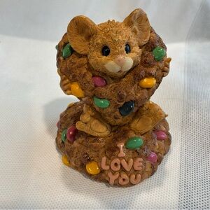 Mouse Figurine with Chocolate Chip Cookie